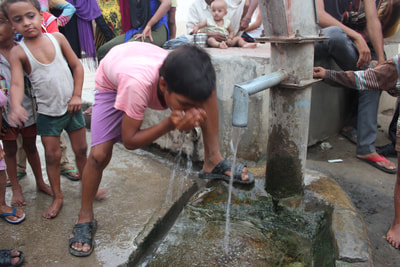The majority of villagers get their drinking water from local wells. 