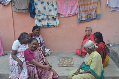 Local women meet to play a board game