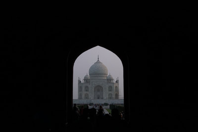 View of the Taj Mahal from the gate