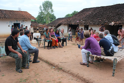 Students meet with local leaders to learn about life in the village, 2015